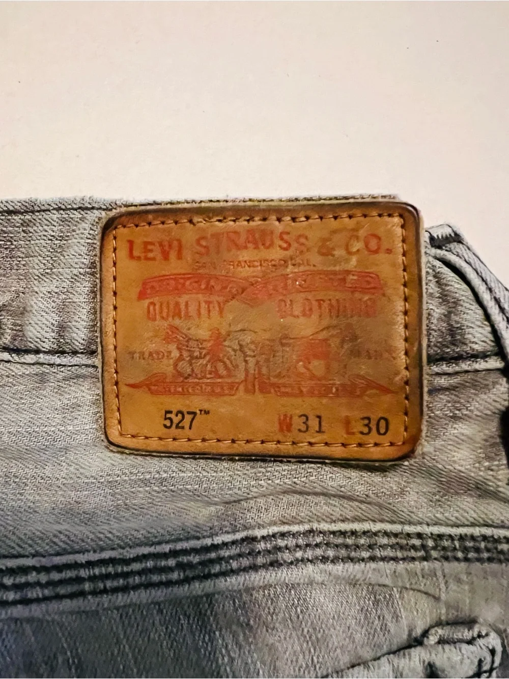 Levi's Men's Washed Grey Straight Jeans